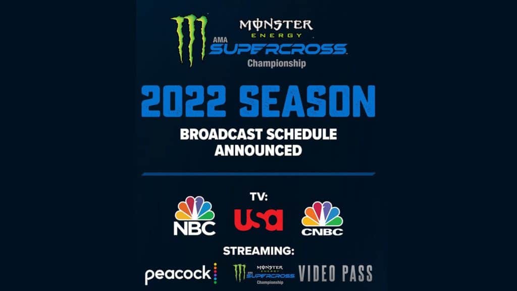 Motocross Schedule 2022 2022 Monster Energy Supercross Broadcast Schedule – Motocross Performance  Magazine