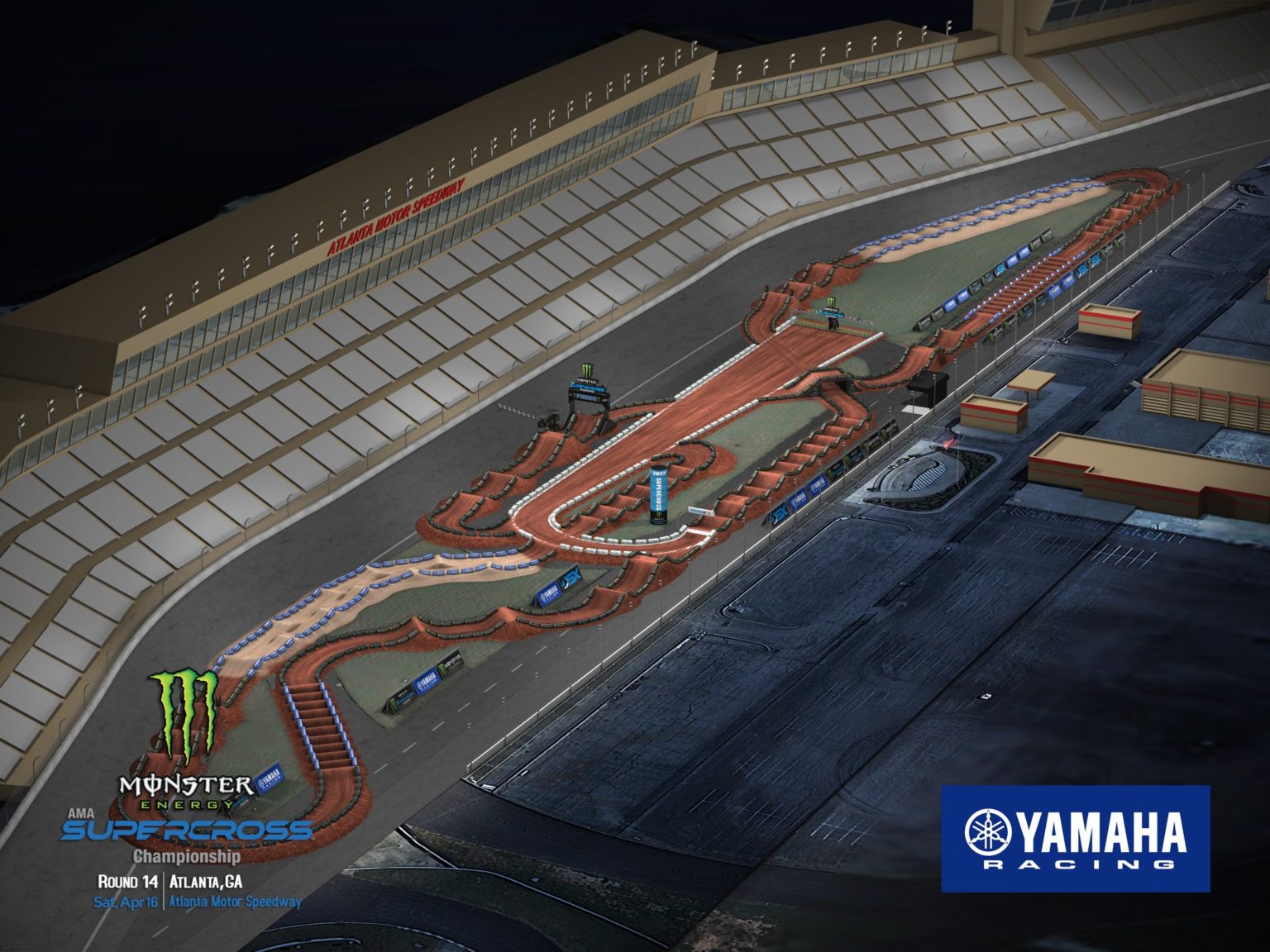 22 Atlanta SX Track Map